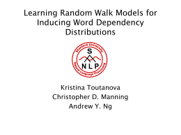 Learning Random Walk Models for Inducing Word Dependency