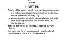 NLU:Frames