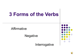Three Forms of the Verbs