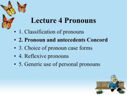 a. Subjective Personal Pronouns