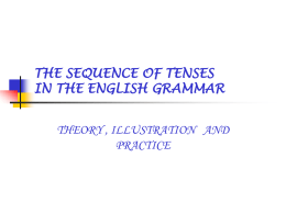 sequence of tenses in the english grammar