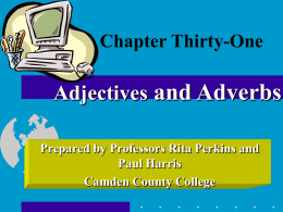 Overview of Chapter Thirty-One