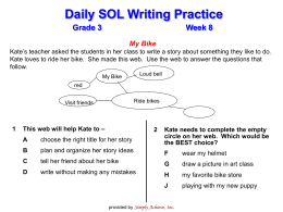 Grade 3 Week 8 Daily SOL Writing Practice My