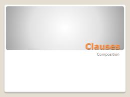 Clauses PPT