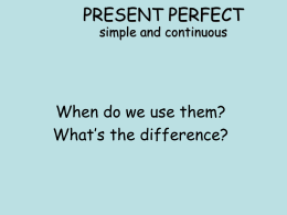 present perfect simple