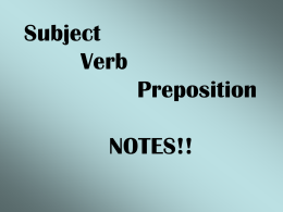 subject-predicate-prepositional phrases