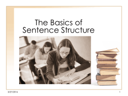 10. Essay writing. Sentence Structure