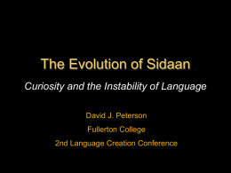 David Peterson - Language Creation Society