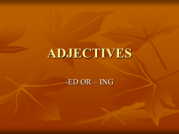 Adjectives -ed