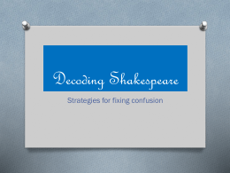 Decoding Shakespeare