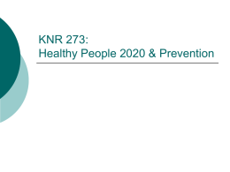 Healthy People 2020 / Prevention