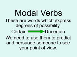 Model verbs - Securing Success