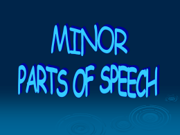 parts of speech - High Point University