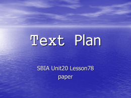 Text Plan