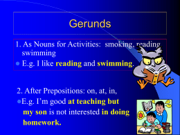 Gerunds - GEOCITIES.ws