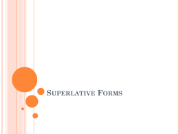 Superlative Forms