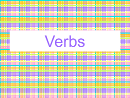 Helping Verbs…