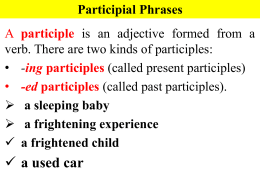 Participial Phrases