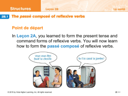 2B.1 The passe compose of reflexive verbs