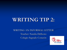 writing tip 2 - Biblioteca Colegio y Liceo Sagrado Corazón (Reducto)