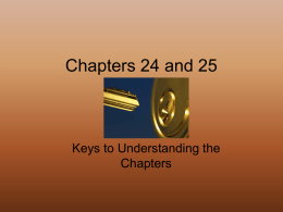 Chapters 24 and 25