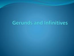 Gerunds and Infinitives - UNAM-AW