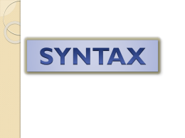 Syntax final