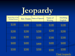 Jeopardy - My CCSD