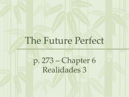 p. 273 The Future Perfect