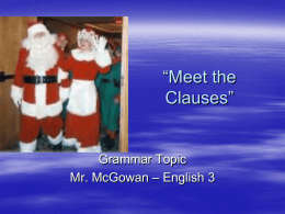 Clauses and Sentence Classification_McGowan