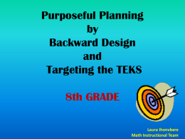 Purposeful Planning by Backward Design