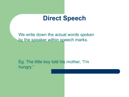 Direct Speech - P4Resilient