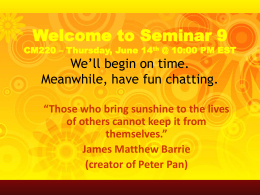 Welcome to Seminar 5: Introductions & Conclusions