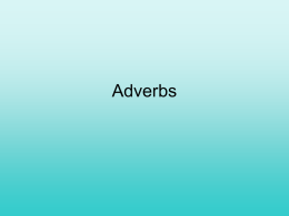 Adverbs - Gordon State College