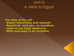 Unit10 A visitor to Egypt