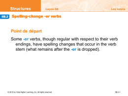 5B.2 Spelling-change -er verbs