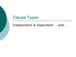 Clause Types