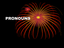 PRONOUNS