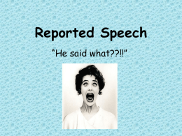 Reported Speech