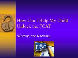 How Can I Help My Child Unlock the FCAT