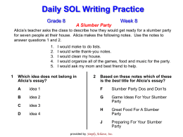 Daily SOL Writing Practice A Slumber Party