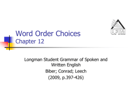 Word Order Choices - english6uftm20102