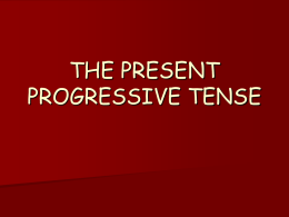 Present Progressive with Answers