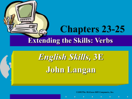 English Brushup, 3E Extending the Skills: Verbs (23-25)