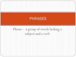 phrases homework