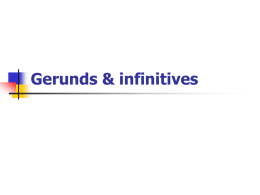 Gerunds & infinitives