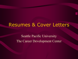 Resumes & Cover Letters - Everett Public Schools