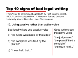Bad legal writers put qualifying phrases in the middle of sentences