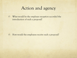 Action and agency
