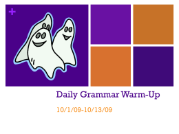 Daily Grammar Warm-Up